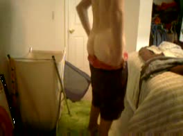 Chill guy in red boxers